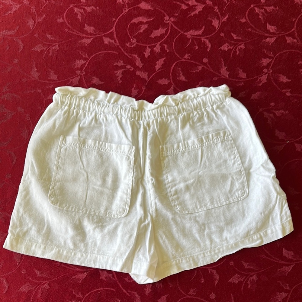 Universal Thread Women's White Linen Cargo Shorts EUC - Picture 3 of 7